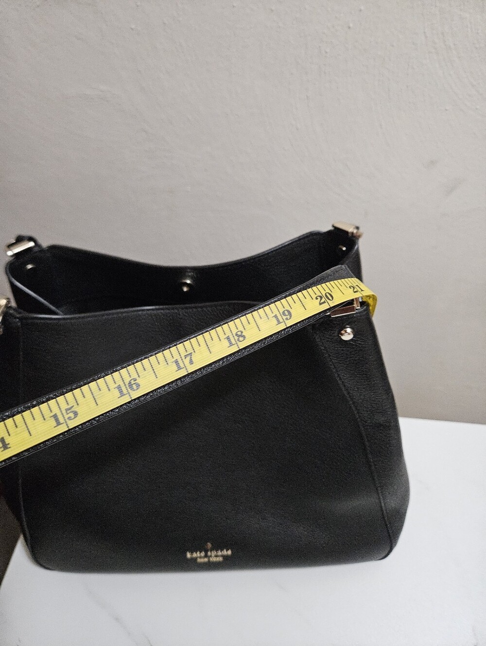 kate spade Black Pebbled Leather Shoulder Tote. EC - Picture 3 of 8